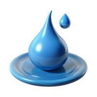 impressive artistic A single drop of water splashing into a puddle, dynamic movement, fluid style genuine png