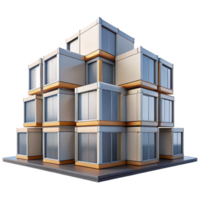 elegant minimalist Prefabricated modular housing units, stacked in a grid, minimalist design, urban setting, bright daylight, architectural visualization, premium png
