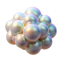vibrant artistic A cloud of iridescent bubbles in shades of pearl and opal, illuminated by a soft, pearlescent light, in a Dreamlike style authentic png