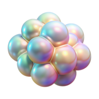 stunning minimalist A cloud of iridescent bubbles in shades of pearl and opal, illuminated by a soft, pearlescent light, in a Dreamlike style exclusive png