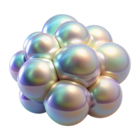 magnificent abstract A cloud of iridescent bubbles in shades of pearl and opal, illuminated by a soft, pearlescent light, in a Dreamlike style detailed png