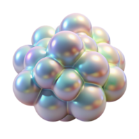 beautiful creative A cloud of iridescent bubbles in shades of pearl and opal, illuminated by a soft, pearlescent light, in a Dreamlike style detailed png