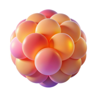 beautiful artistic A field of overlapping translucent circles in gradient hues of sunset colors, with a soft, diffused glow, in a Minimalist style high resolution png
