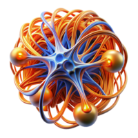 vibrant creative A network of flowing lines resembling neural pathways, in fiery orange and electric blue, with a pulsating glow, in a Futuristic style exclusive png