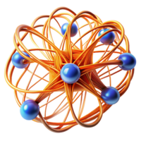serene modern A network of flowing lines resembling neural pathways, in fiery orange and electric blue, with a pulsating glow, in a Futuristic style detailed png
