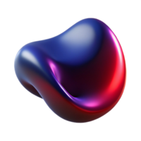 impressive abstract A fluid, amorphous shape in deep indigo and vibrant crimson, with a smooth, glossy surface and dramatic, contrasting lighting, in a Suprematist style high quality png