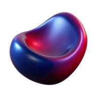 magnificent artistic A fluid, amorphous shape in deep indigo and vibrant crimson, with a smooth, glossy surface and dramatic, contrasting lighting, in a Suprematist style authentic png
