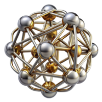 extraordinary modern A complex network of interwoven threads in metallic silver and gold, with a subtle sheen and soft, ambient lighting, in a Textile Art style original png