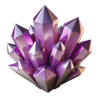 stunning contemporary A cluster of crystalline structures in shades of amethyst and quartz, with sharp facets and sparkling, refracted light, in a Geometric Abstraction style high resolution png