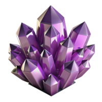 impressive rustic A cluster of crystalline structures in shades of amethyst and quartz, with sharp facets and sparkling, refracted light, in a Geometric Abstraction style professional png