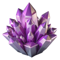 impressive creative A cluster of crystalline structures in shades of amethyst and quartz, with sharp facets and sparkling, refracted light, in a Geometric Abstraction style high resolution png