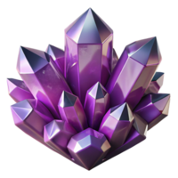 stunning abstract A cluster of crystalline structures in shades of amethyst and quartz, with sharp facets and sparkling, refracted light, in a Geometric Abstraction style high quality png