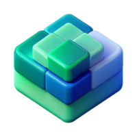 vibrant minimalist A series of overlapping squares in gradient hues of blue and green, with soft, blurred edges and a calming, tranquil atmosphere, in a Minimalist style authentic png