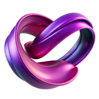 extraordinary abstract A flowing, ribbon-like form in shades of deep purple and magenta, with a smooth, glossy surface and dynamic movement, in a Art Nouveau style high quality png