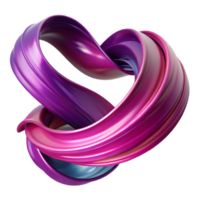 wonderful rustic A flowing, ribbon-like form in shades of deep purple and magenta, with a smooth, glossy surface and dynamic movement, in a Art Nouveau style high quality png