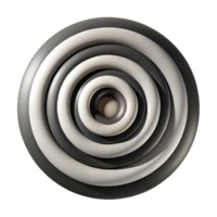magnificent classic A series of concentric circles in shades of black and white, creating an optical illusion of movement, in an Op Art style genuine png