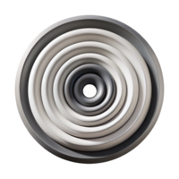 dramatic classic A series of concentric circles in shades of black and white, creating an optical illusion of movement, in an Op Art style premium png