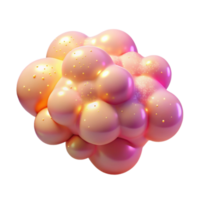 stunning minimalist A cloud of iridescent particles in shades of pink and gold, with a soft, sparkling glow, in a Dreamlike style genuine png