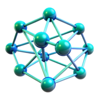 vibrant abstract A network of interconnected nodes in shades of blue and green, with pulsating light connections, in a Futuristic style high quality png