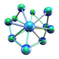 vibrant artistic A network of interconnected nodes in shades of blue and green, with pulsating light connections, in a Futuristic style detailed png