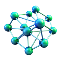 magnificent traditional A network of interconnected nodes in shades of blue and green, with pulsating light connections, in a Futuristic style 4K png