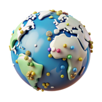 stunning creative World Map Cutout with Country Borders high quality png
