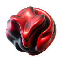 impressive minimalist A fluid, amorphous shape in deep red and black, with a textured surface and dramatic chiaroscuro lighting, in an Abstract Expressionism style detailed png