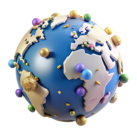 impressive rustic World Map with Country Borders Isolated exclusive png