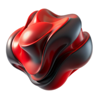 vibrant minimalist A fluid, amorphous shape in deep red and black, with a textured surface and dramatic chiaroscuro lighting, in an Abstract Expressionism style high resolution png