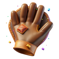 stunning rustic Worn Leather Glove with Stitching Isolated on Transparent Background authentic png
