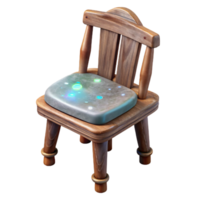 stunning rustic Worn Wooden Chair with Backrest Isolated on Transparent Background high resolution png