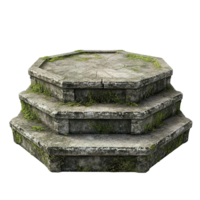 Ancient Stone Steps Constructed With Moss And Weathered Appearance png