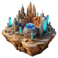 elegant classic A futuristic desert city built into sandstone cliffs, illuminated by the harsh sunlight and glowing holographic signage, in a sci-fi, cinematic style detailed png