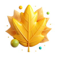 serene minimalist Yellow Leaf Cutout with Crisp Edges Transparent Background original png