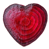 Heart Shaped Cross Section Showing Red Beetroot Inner Structure png