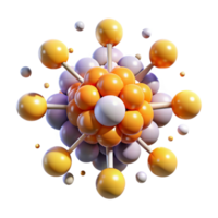impressive classic A dynamic composition of colliding atoms, emitting bursts of energy, in a scientific, abstract style high resolution png
