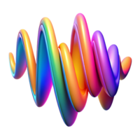 serene minimalist An abstract representation of sound waves using vibrant colors and dynamic lines, illuminated by a pulsating, rhythmic light, in a synesthesia style premium png