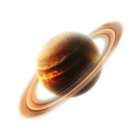 A beautiful view of a planet and its surrounding rings png