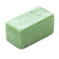 A block of green soap sitting isolated on a background png