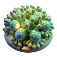 extraordinary vintage A field of textured, organic shapes resembling microscopic organisms, illuminated by a bright, microscopic light, in a scientific, bio-art style authentic png