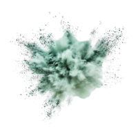 A cloud of powder exploding outward with fine particle dispersion png