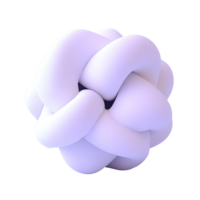 A three dimensional knot object created in a light color png