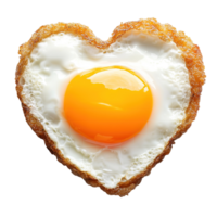 A Fried Egg Presented In A Heart Shape For A Meal png