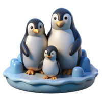 vibrant classic A family of penguins huddled together on an icy floe, under the dim light of a polar winter, in a documentary photography style genuine png
