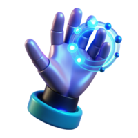 stunning rustic A human hand interacting with a holographic interface, manipulating virtual objects with glowing fingers, illuminated by a cool, blue light high resolution png