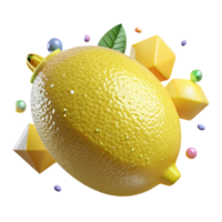 stunning rustic Yellow Lemon Isolated with Transparent Background authentic png