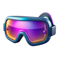 beautiful modern A pair of augmented reality glasses displaying a vibrant heads-up display, reflecting the user's eye, in a cyberpunk style authentic png