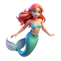 magnificent minimalist A beautiful mermaid with flowing hair and a shimmering tail, swimming in a coral reef, illuminated by underwater sunlight. Realistic style professional png