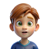 impressive traditional Portrait of a curious child with wide eyes and a questioning expression, lit by a bright, inquisitive light, in a whimsical, illustrative style original png