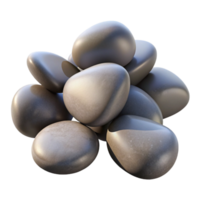 beautiful artistic A group of pebbles on a beach, smooth and polished, natural lighting high resolution png